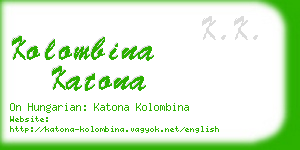 kolombina katona business card